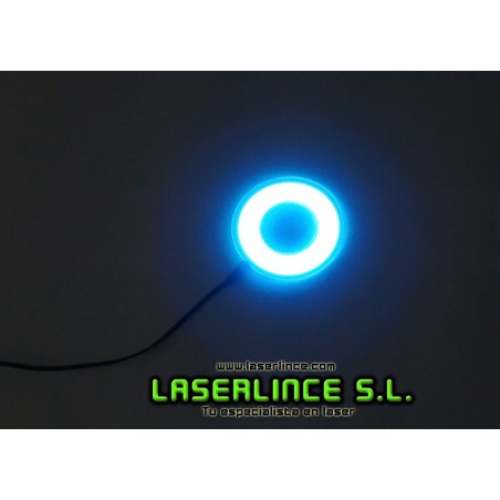 Ring 6cm blue electroluminescent light
