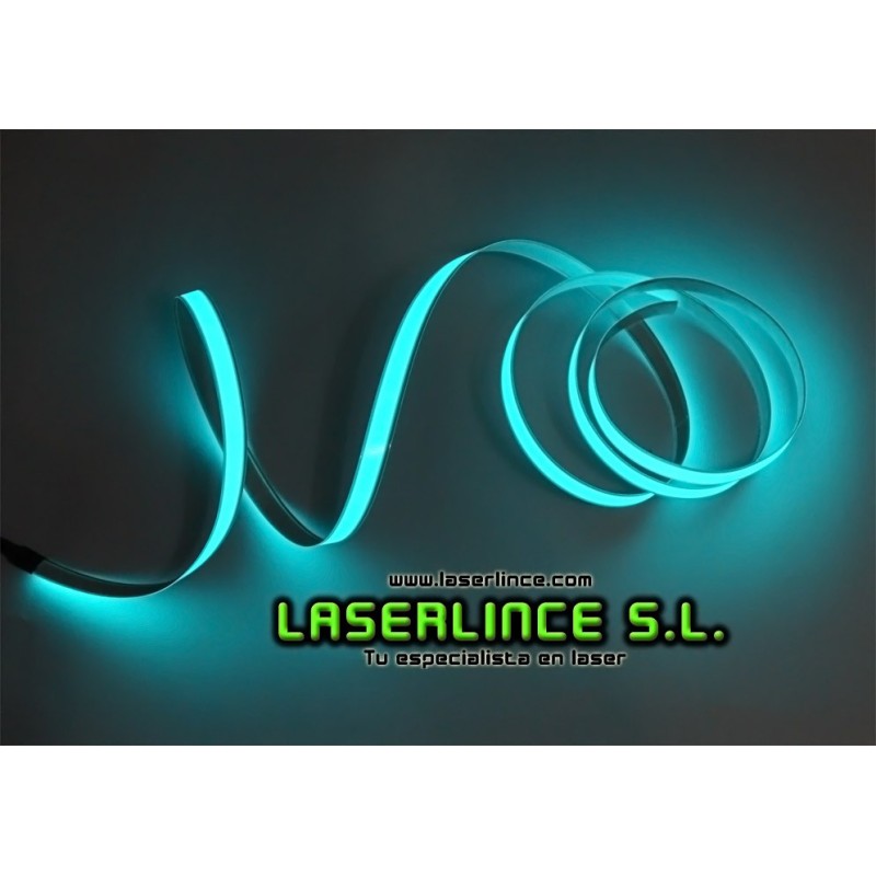 Electroluminescent light strip 100cm X 1.5 cm turquoise