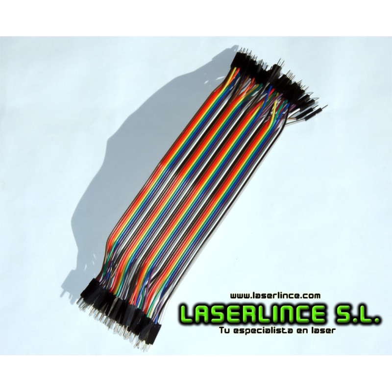 40 cables Dupont Wire 2,54mm longitud 180mm macho macho
