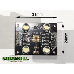 Sensor de color e intensidad de luz TAOS TCS 230 + LEDs