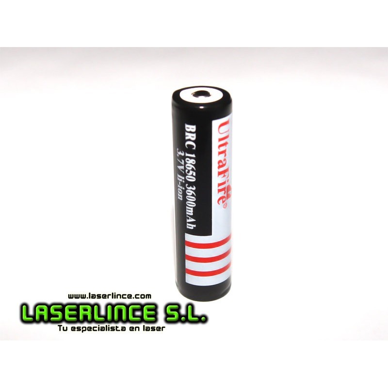 1 Batería recargable 18650 3600mAh 3,7V UltraFire sistema PCB