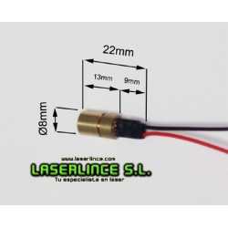 A9b Red laser module 1mW 650nm class II spot generator