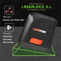 A0 Nivel laser verde 515nm 5mW autonivelable Clase II