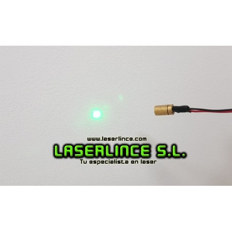 B4b 1mW (520nm) Green Laser Module 6mm DDL Spot Generator