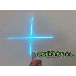 C03 Módulo láser azul cian 30mW de cruz enfocable (488nm)