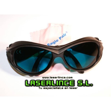 Gafas de protección para láser rojo y ultravioleta OD 5+