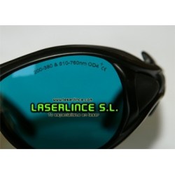 Gafas de protección para láser rojo y ultravioleta OD 5+