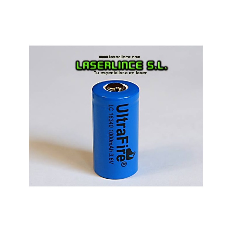 1 Batería recargable CR123A 1000mAh 3,6V Ultrafire LC 16340