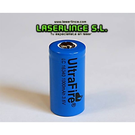1 Batería recargable CR123A 1000mAh 3,6V Ultrafire LC 16340