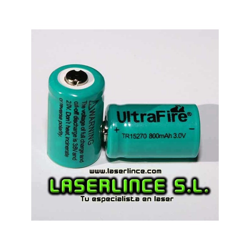 2 X rechargeable batteries CR2 800mAh TR15270  3V