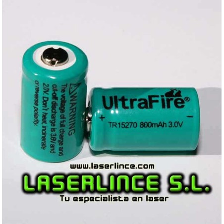 2 X rechargeable batteries CR2 800mAh TR15270  3V