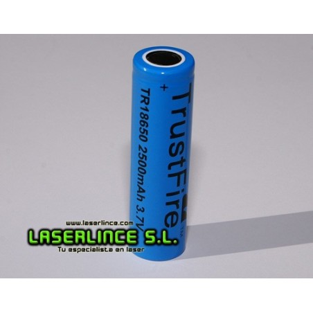 1 Batería recargable 18650 2500mAh 3,7V TrustFire sistema PCB