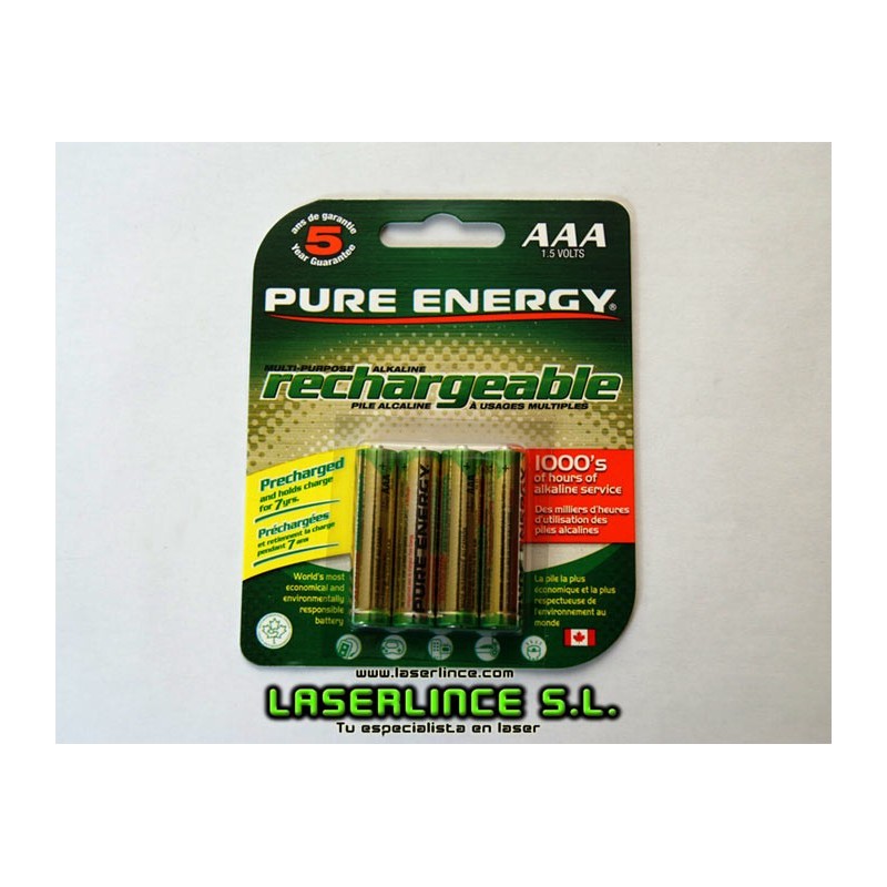 1 AAA rechargeable battery RAM: rechargeable alkaline-manganese