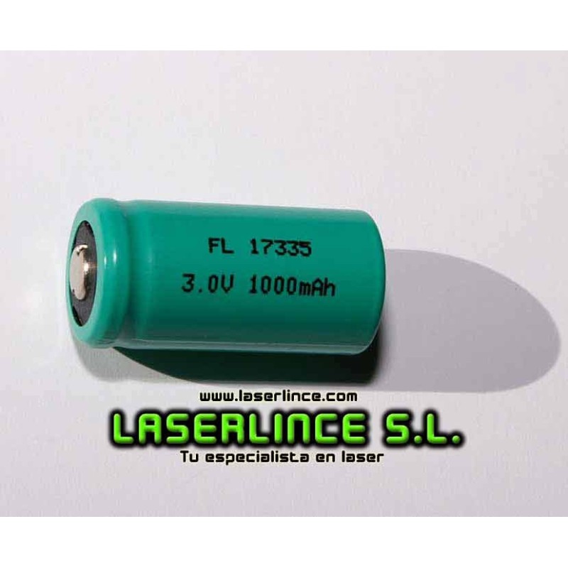 1 Batería recargable CR123A 1000mAh 3V FL 17335