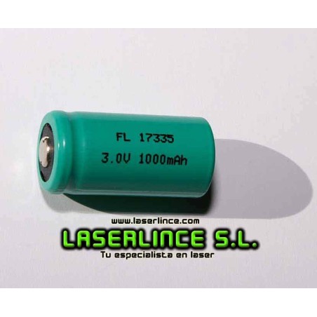 1 Batería recargable CR123A 1000mAh 3V FL 17335