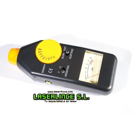 Decibel meter for determination of noise from 50 to 126 dB