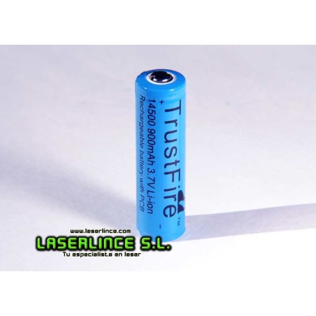 1 Rechargeable Battery 900mAh 3.7 V 14500 Trustfire