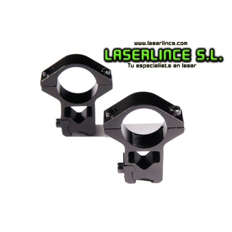 Monturas para miras o punteros láser con carril 11mm D=25mm