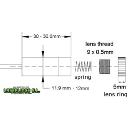 Red Laser cross generators 5mW (650nm)