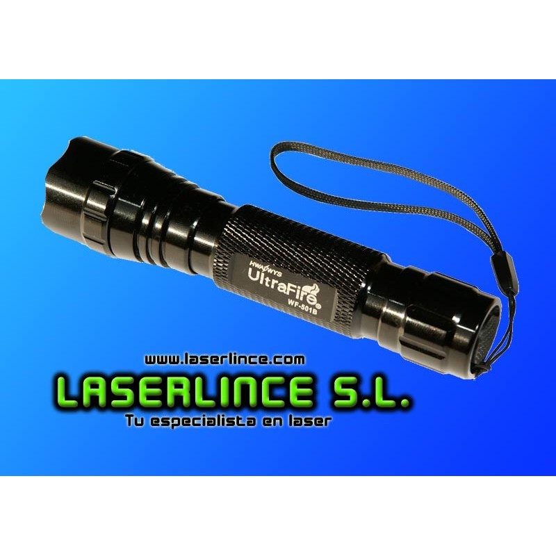 Flashlight UltraFire blue light (Philips Luxeon K2 emitter)