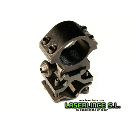 Mount clamp to Picatinny rail with 25mm bracket