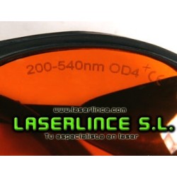 VB01 Gafas de protección para láser verde y violeta OD 7+