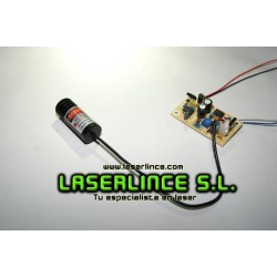 A8 Módulo láser rojo 100mW (655 nm) con modulación TTL