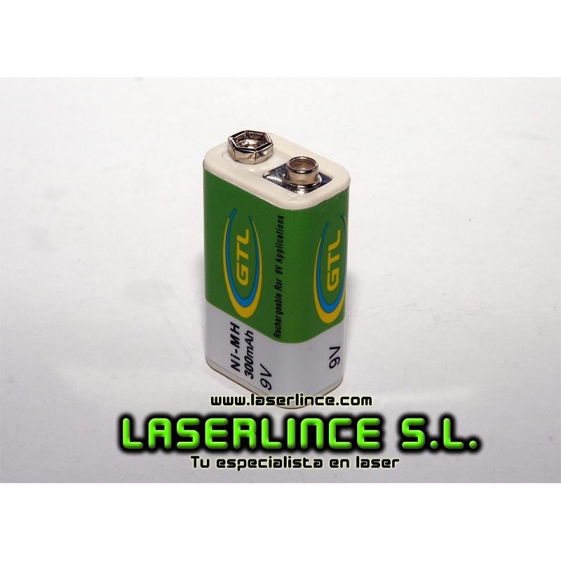 Batería recargable 9V de 300mAh Ni-MH