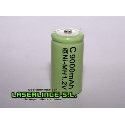 Batería recargable C 1,2V de 9000mAh  Ni-MH