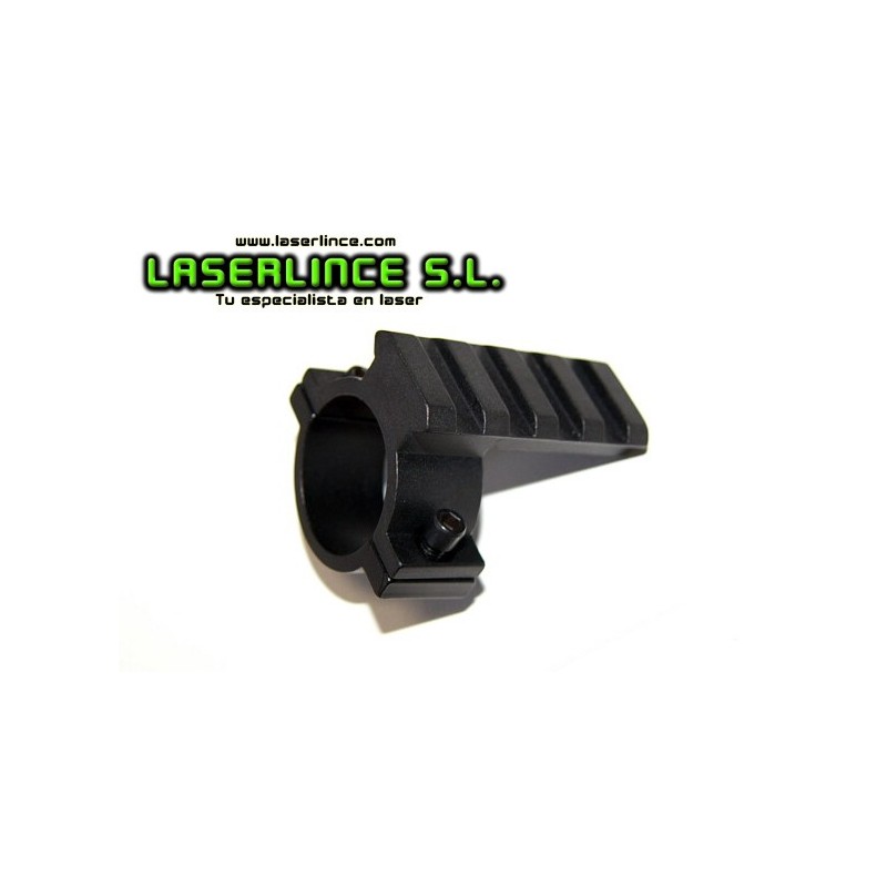 Montura de aluminio abrazadera de 25mm con carril 20mm