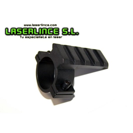 Montura de aluminio abrazadera de 25mm con carril 20mm