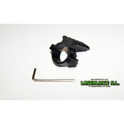 Montura de aluminio abrazadera de 25mm con carril 20mm