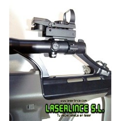 Montura de aluminio abrazadera de 25mm con carril 20mm