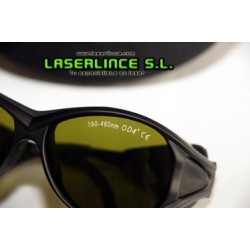 Goggles violet and ultraviolet laser
