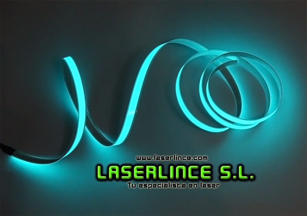 Electroluminescent light strip 100cm X 1.5 cm Turquoise