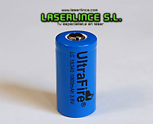 1 rechargeable battery CR123A 1000mAh 3.6V Ultrafire LC 16340